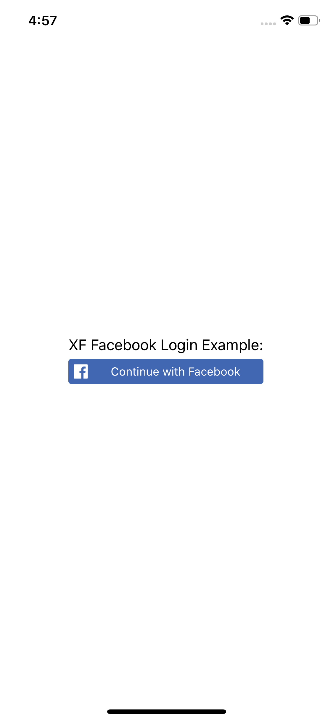 Facebook Login Using Xamarin.Auth In Xamarin iOS